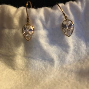 14K Gold Oval Drop earrings